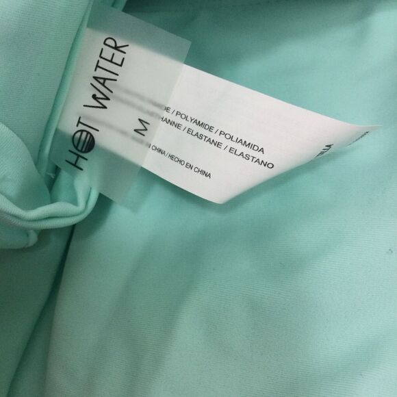 Hot Water Two Piece Strapless Tie Back Bikini Swimsuit Swimwear Aqua Size M NWT - Picture 5 of 7